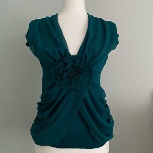 Anthropologie Deletta Mixed Media Top